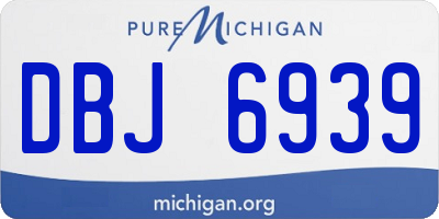 MI license plate DBJ6939