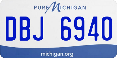 MI license plate DBJ6940