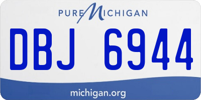 MI license plate DBJ6944