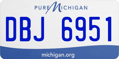 MI license plate DBJ6951