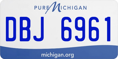 MI license plate DBJ6961