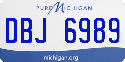 MI license plate DBJ6989