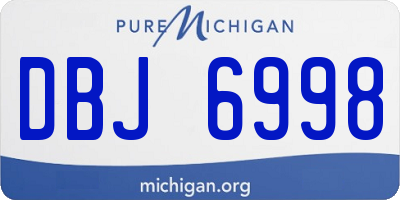 MI license plate DBJ6998