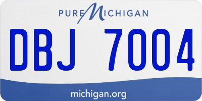 MI license plate DBJ7004