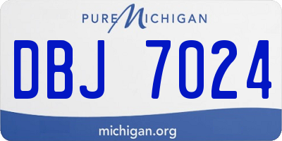 MI license plate DBJ7024