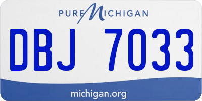 MI license plate DBJ7033