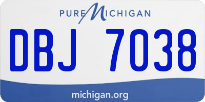 MI license plate DBJ7038
