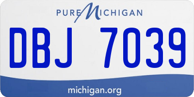 MI license plate DBJ7039