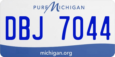 MI license plate DBJ7044