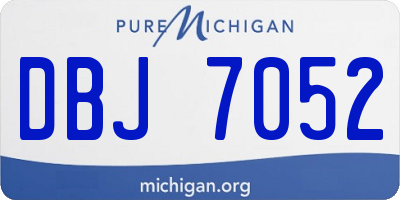 MI license plate DBJ7052