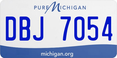 MI license plate DBJ7054