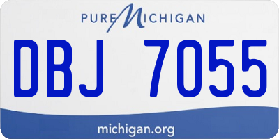 MI license plate DBJ7055