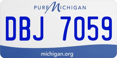 MI license plate DBJ7059
