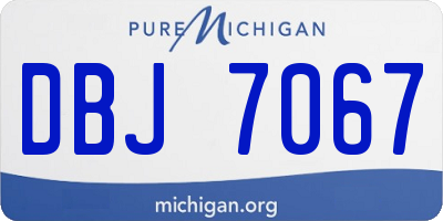 MI license plate DBJ7067