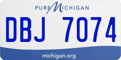 MI license plate DBJ7074
