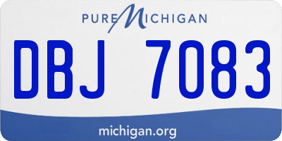 MI license plate DBJ7083