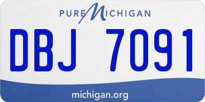 MI license plate DBJ7091
