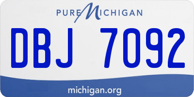 MI license plate DBJ7092