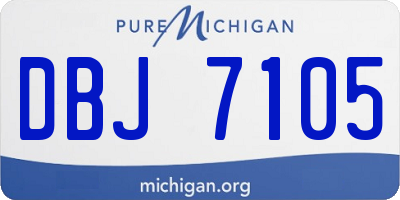 MI license plate DBJ7105
