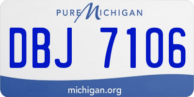 MI license plate DBJ7106