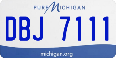 MI license plate DBJ7111