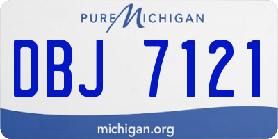 MI license plate DBJ7121