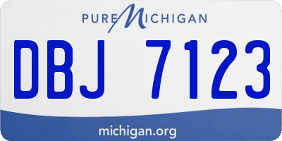 MI license plate DBJ7123