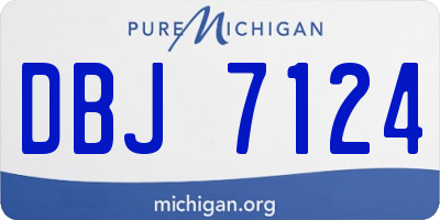 MI license plate DBJ7124