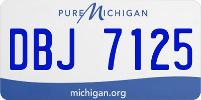 MI license plate DBJ7125