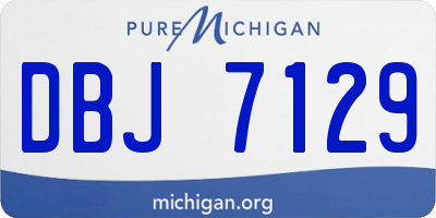 MI license plate DBJ7129