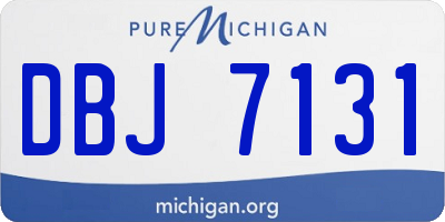 MI license plate DBJ7131