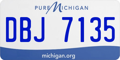 MI license plate DBJ7135
