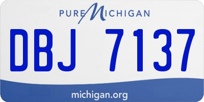MI license plate DBJ7137
