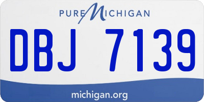 MI license plate DBJ7139