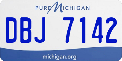 MI license plate DBJ7142