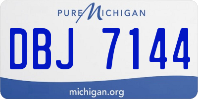 MI license plate DBJ7144