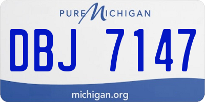 MI license plate DBJ7147