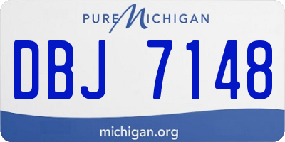 MI license plate DBJ7148