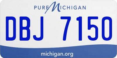 MI license plate DBJ7150