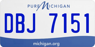MI license plate DBJ7151
