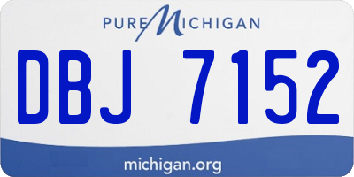 MI license plate DBJ7152