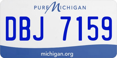 MI license plate DBJ7159