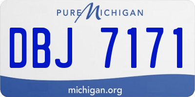 MI license plate DBJ7171