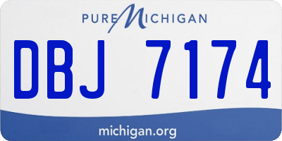 MI license plate DBJ7174