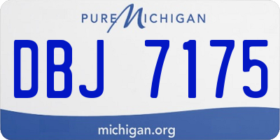 MI license plate DBJ7175