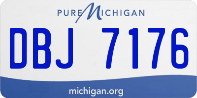 MI license plate DBJ7176