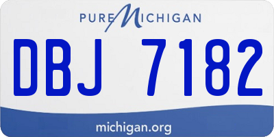 MI license plate DBJ7182