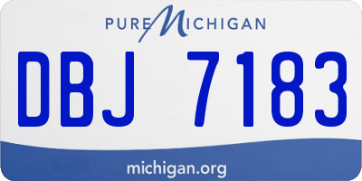 MI license plate DBJ7183