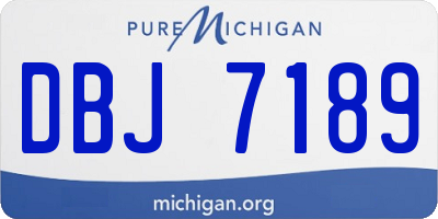 MI license plate DBJ7189