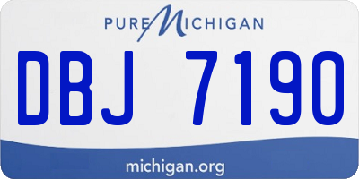 MI license plate DBJ7190